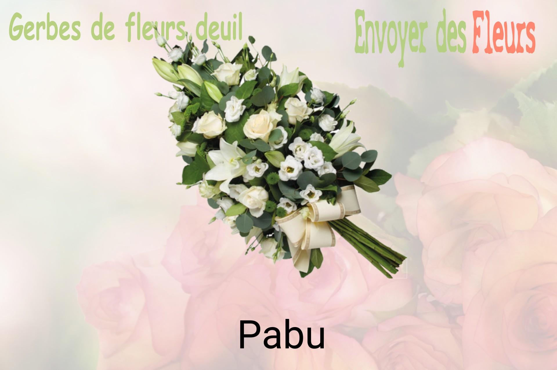 Gerbe de fleurs de deuil livrée à Pabu